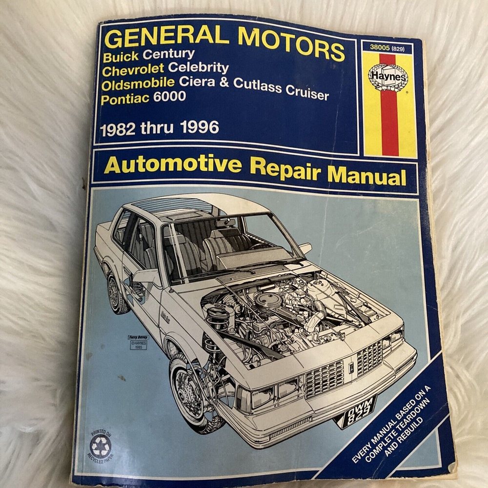 Haynes Repair Manual 829 GM A-Cars / A-Body 1982-1990 Service Repair Book